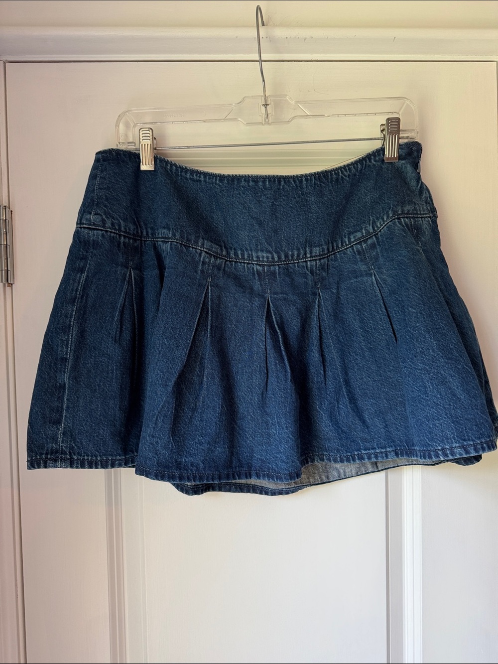American Eagle NWT Women's Denim Pleated Mini Skirt - Blue